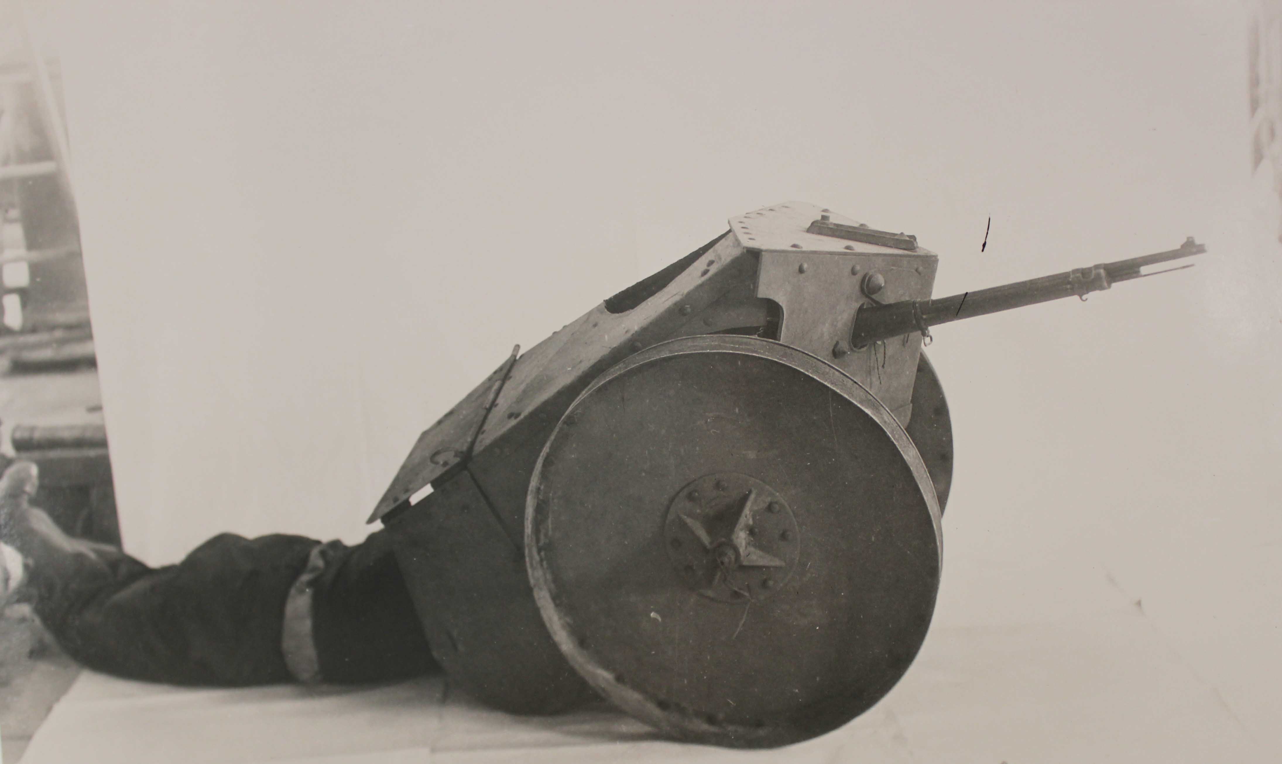 One man tank, photo from War trophies Annex building, Ottawa, 1920s (LAC photo)