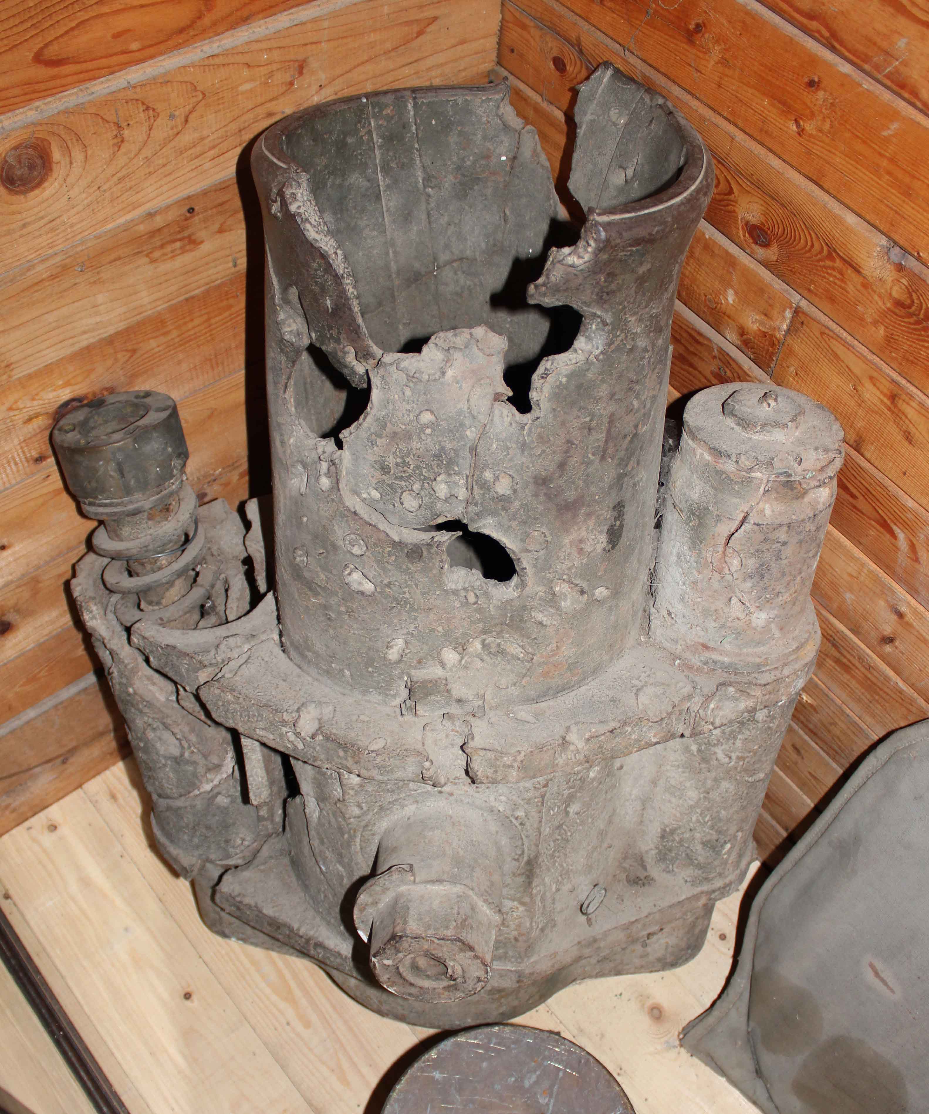 Destroyed 25cm Minenwerfer, captured by 102nd Battalion, CEF, Vimy Ridge. (Author's Photo)