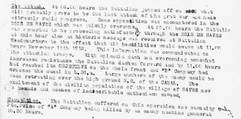 Detail_report on ops 28 CIB NOv 1918