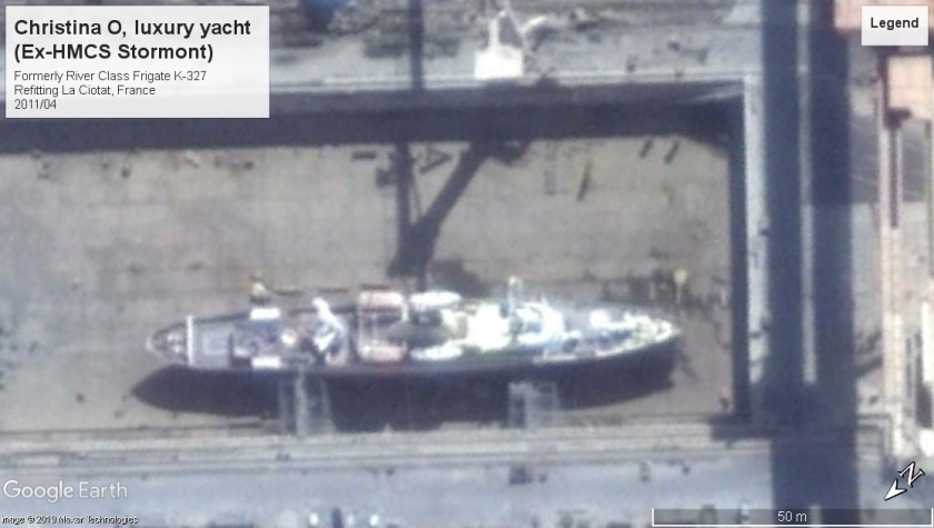 Christina O (ex-HMCS Stormont) La Ciotat France 2011