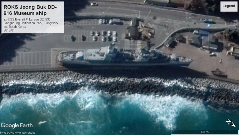 ex-USS Everett F Larson DD830 Gangneung Unification Park South Korea 2018