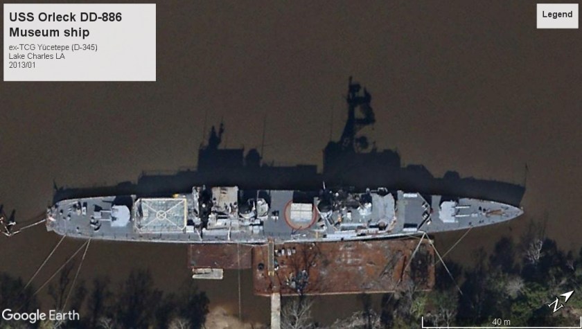 ex-USS Orleck DD-886 TCG Yücetepe Lake Charles LA 2013