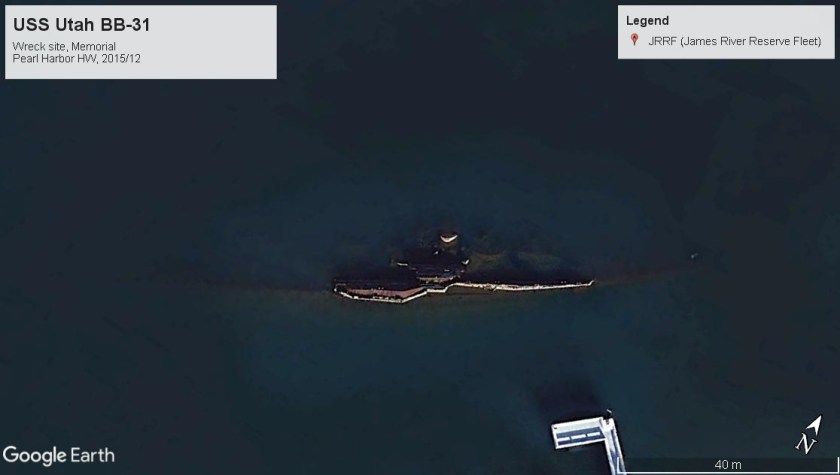 USS Utah wreckmemorial BB-31 Pearl Harbor 2015