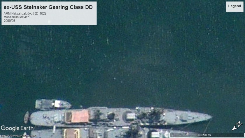 ex-USS Steinaker Gearing class Mexico 2009