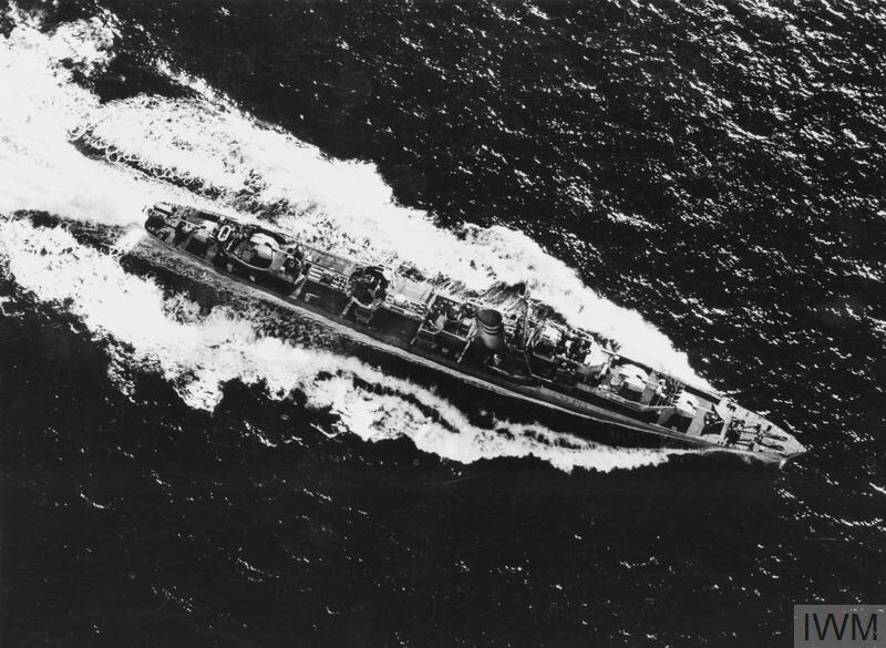 HMS ZEBRA, BRITISH Z CLASS DESTROYER. 1945.