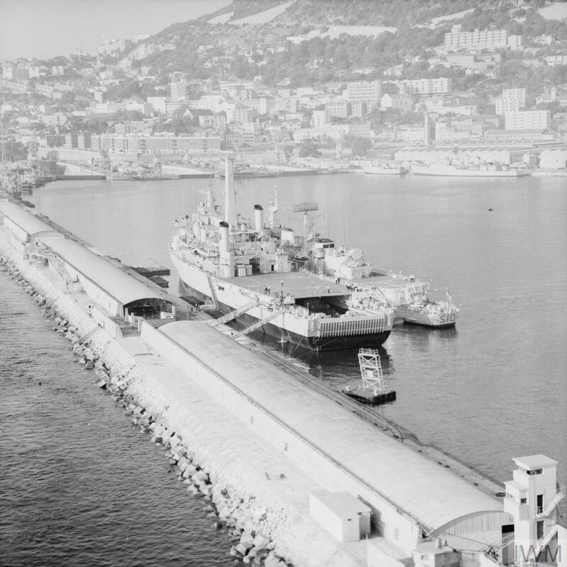 GIBRALTAR SUMMIT. OCTOBER 1968, GIBRALTAR, DURING THE SUMMIT MEETING BETWEEN THE PRIME MINISTER, MR HAROLD WILSON, AND THE REBEL PRIME MINISTER OF RHODESIA, MR IAN SMITH. THE SUMMIT TOOK PLACE ON BOARD THE SHIPS HMS KENT, AND HMS FEARLESS.