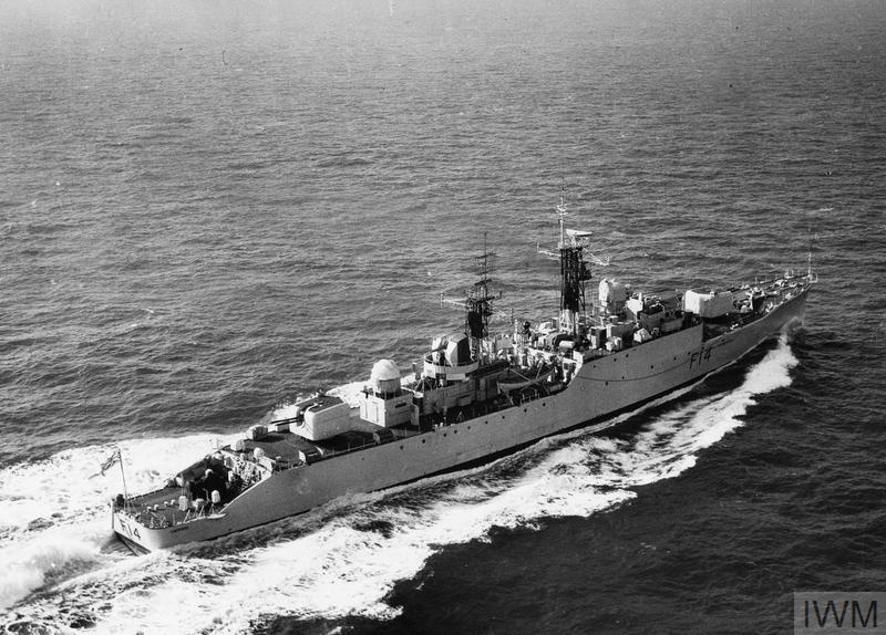 HMS LEOPARD, BRITISH FRIGATE, AT SEA.