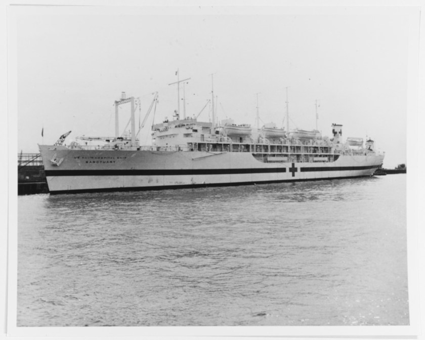 USS Sanctuary AH-17 NH 75350