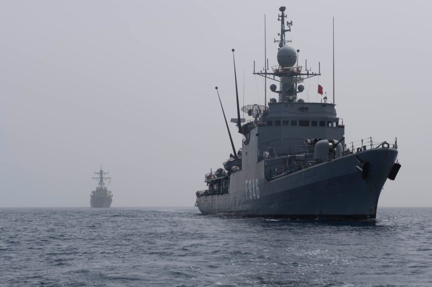 USS Gonzalez (DDG 66) moves into formation during a Passing Exercise (PASSEX)