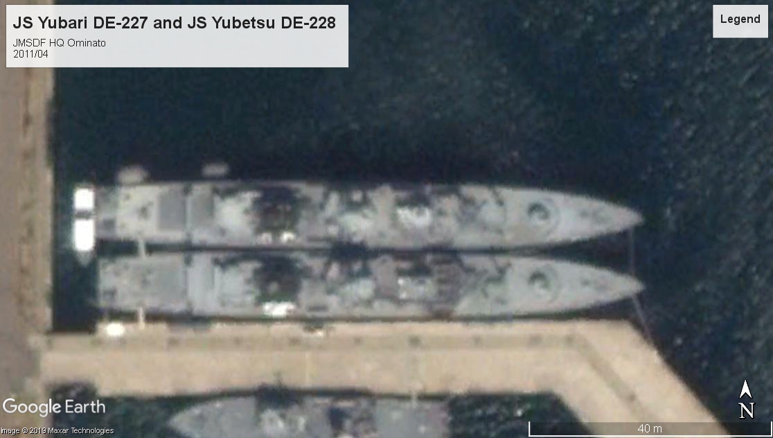 JS Yubari DE-227 and JS Yubetsu DE-228 ominato 2011