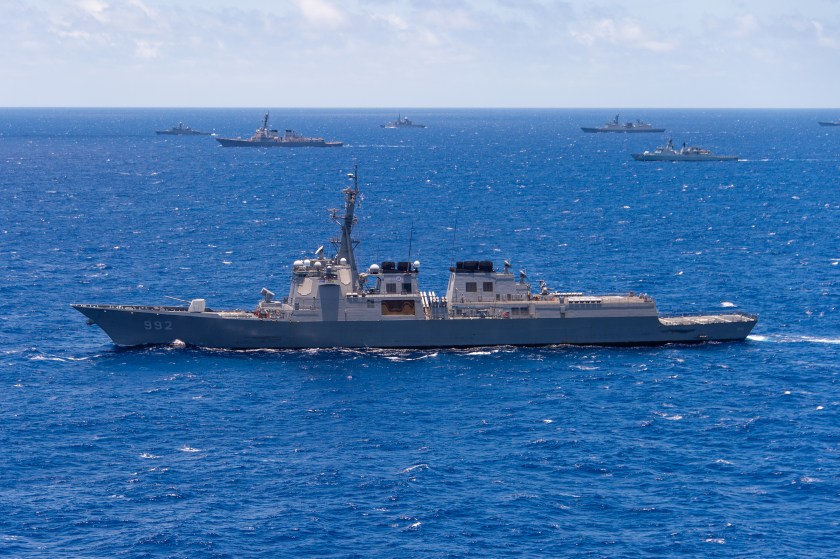 Yulgok Yi sails with partner nations during RIMPAC