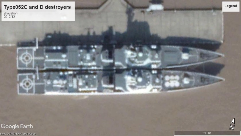 Type052 C and D comparison DD Zhoushan 2017