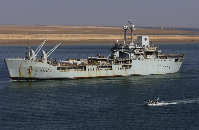 Coast Guard Port Security patrol boat escorts the Sir Galahad