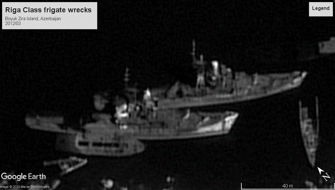 Riga class wreck Boyuk Zira Island, Azerbaijan 2012