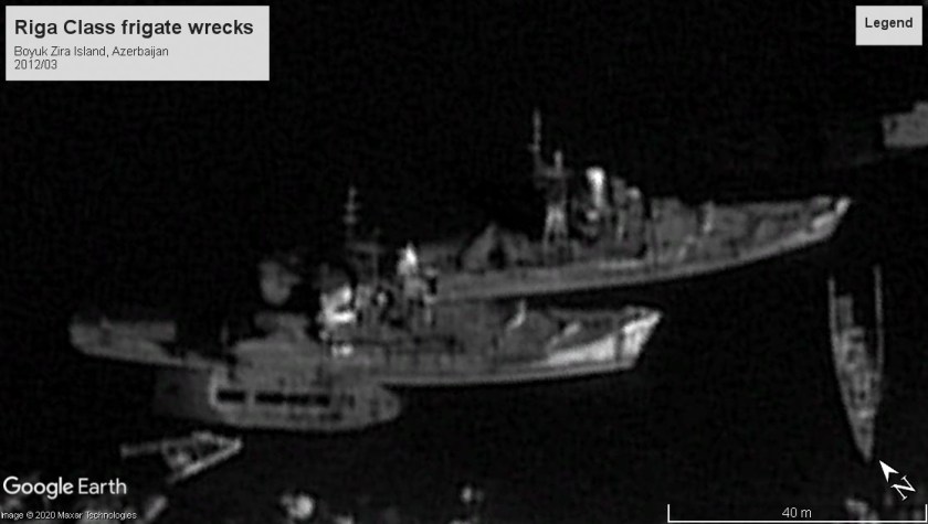 Riga class wreck Boyuk Zira Island, Azerbaijan 2012