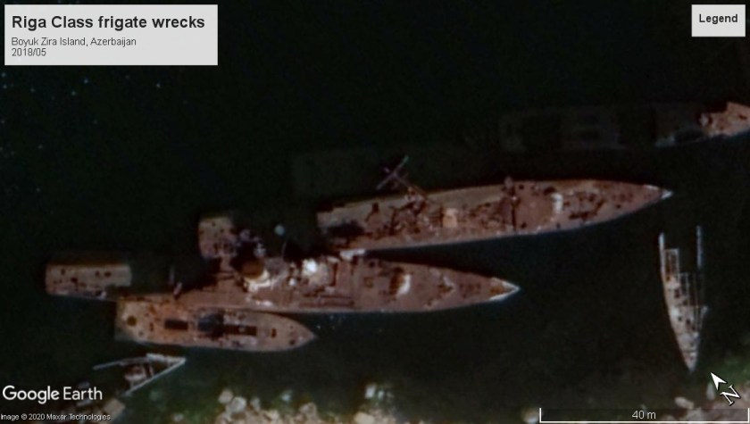 Riga class wreck Boyuk Zira Island, Azerbaijan 2018