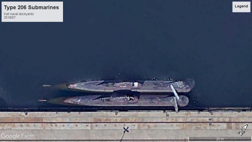 Type 206 subs Kiel 2016