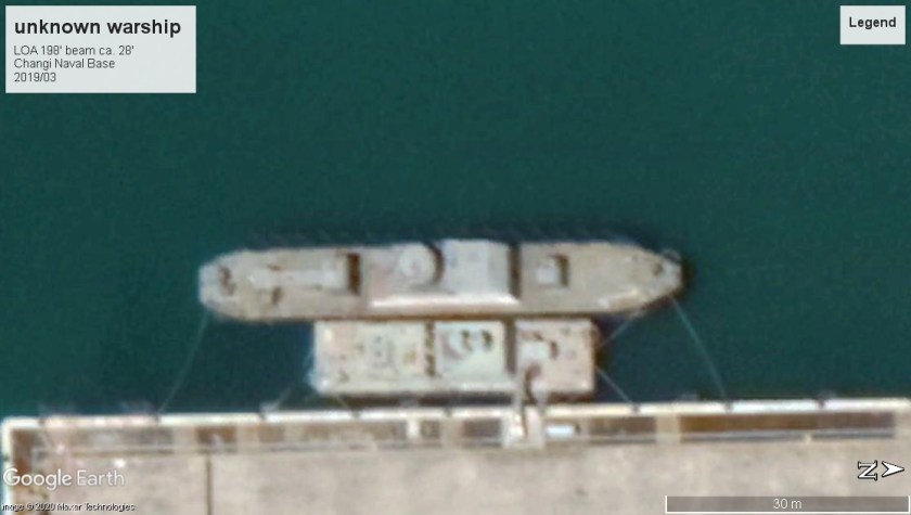 Unknown patrol ship Changi singapore 2019