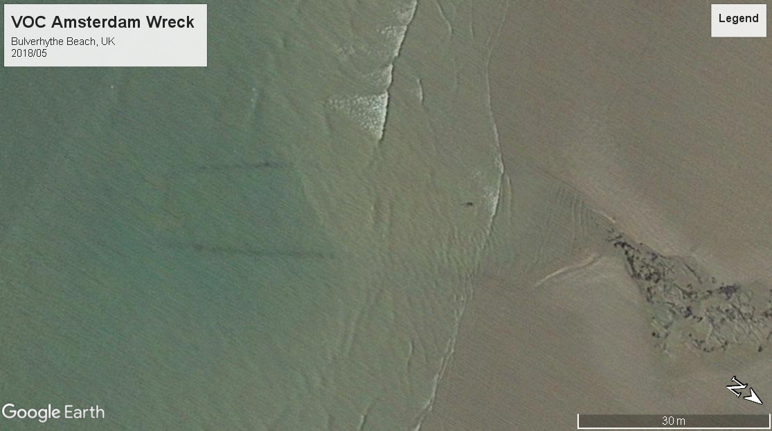 VOC Amsterdam 2018 wreck Bulverhythe Beach