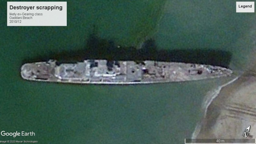 PNS destroyer scrapping Gaddani Beach 2010