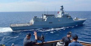 USS Ross conducts passing exercise with TCG Heybeliada