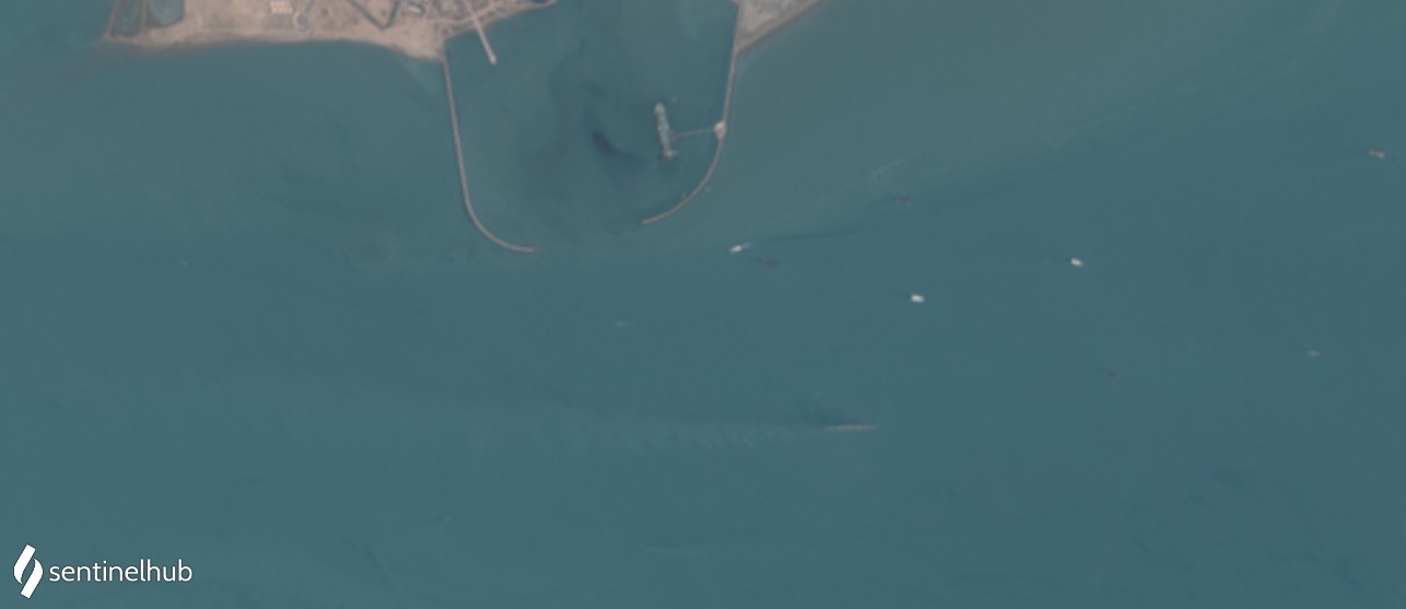 Bandar Abbas Sentinel-2 L1C image on 2020-08-06