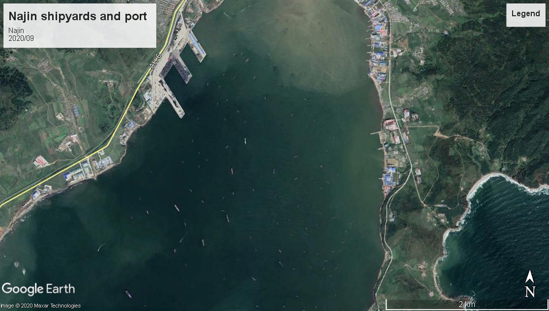 Najin North Korea with fleet 2009