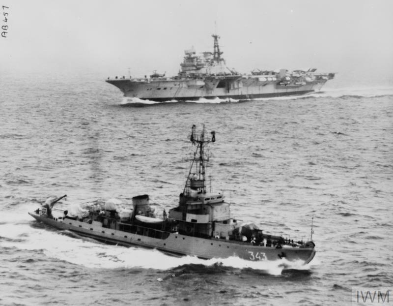 SOVIET SHIP CIRCLES HMS HERMES. OCTOBER 1966, IN SCOTTISH WATERS WHILE HMS HERMES WAS WORKING UP AFTER HER REFIT, AND DURING FLYING EXERCISES WITH HER AIRCRAFT.