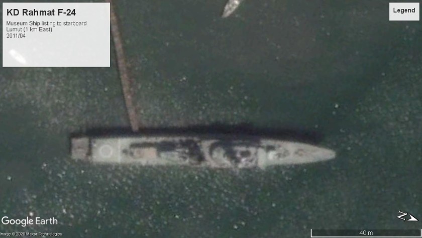 KD Rahmat F-24 museum ship decrepit Lumut 2011
