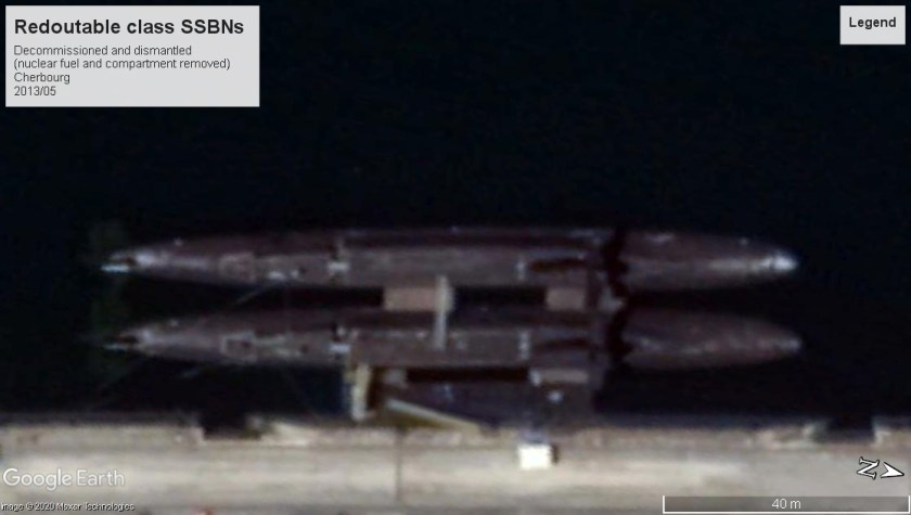 Redoutable SSBNs (shortened) decommed Cherbourg 2013