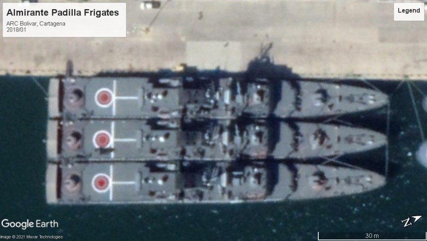Almirante Padilla frigates Cartagena 2018