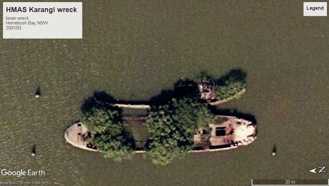 HMAS Karangi boom defence wreck NSW 2007