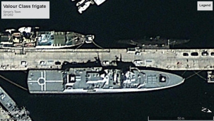 Valour class FF in drydock Simon's Town 2012