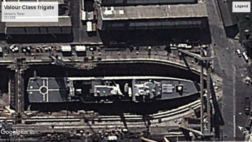 Valour class FF in drydock Simon's Town 2013