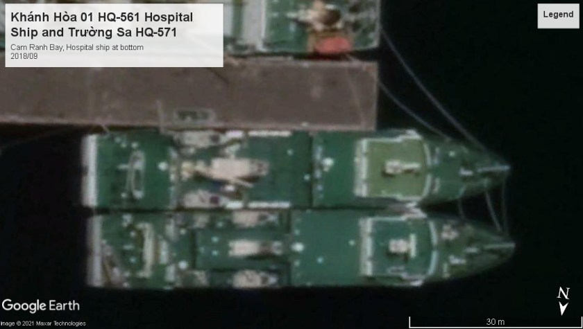 PAVN Hospital and logistics ships 2018 Cam Ranh Bay