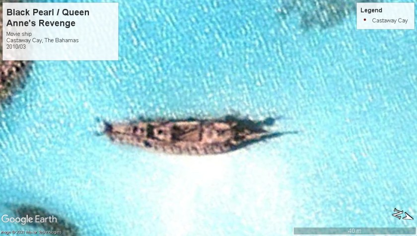 Black Pearl - Queen Anne's Revenge pirate ship castaway cay