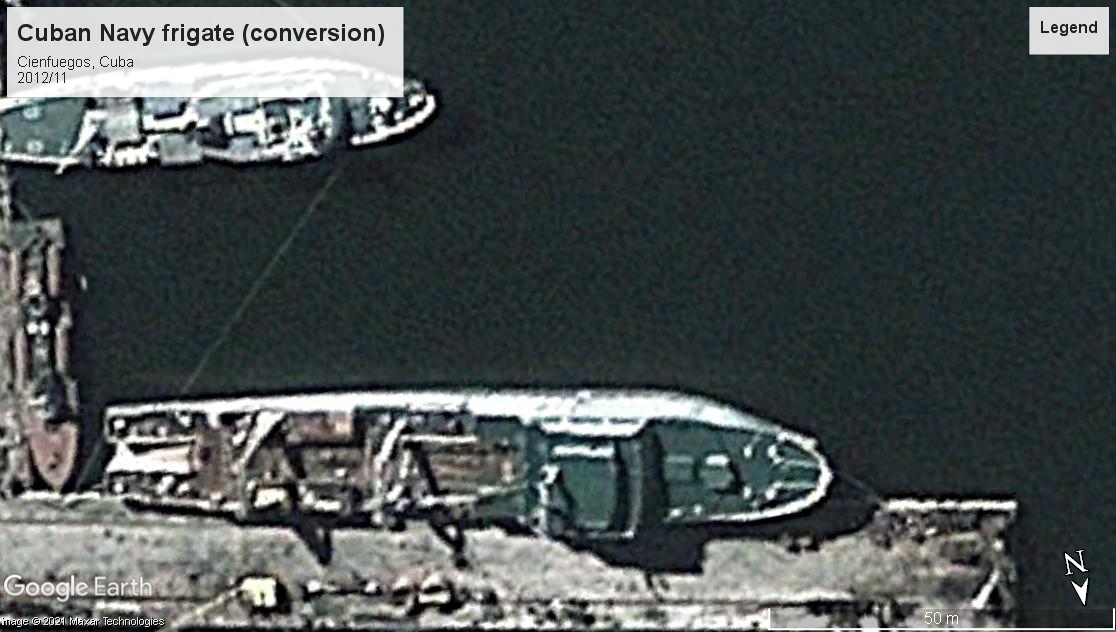 Cuban Navy frigate convert Cienguegos 2012