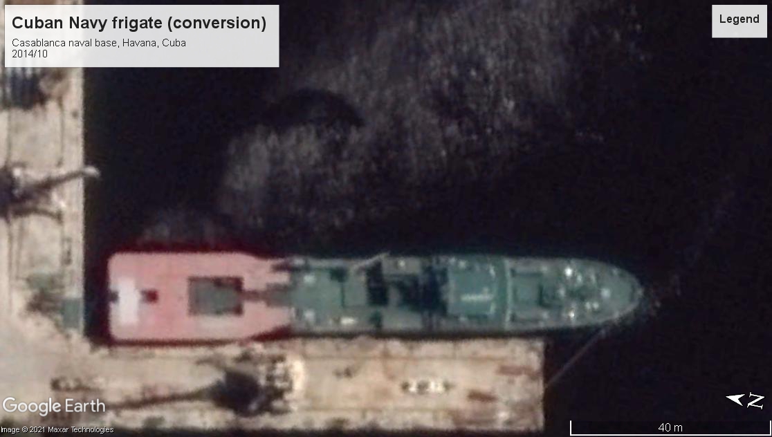 Cuban Navy frigate convert Havana 2014