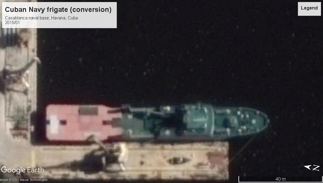 Cuban Navy frigate convert Havana 2015