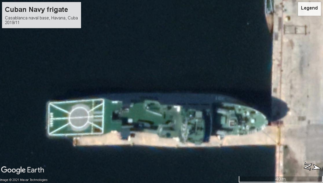 Cuban Navy frigate Havana 2019