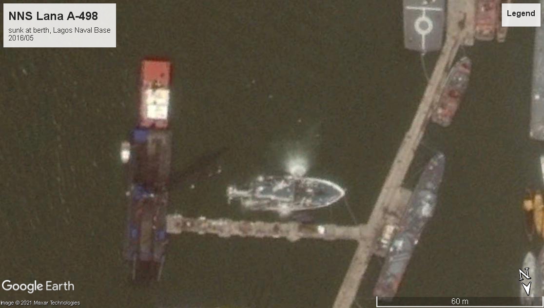 NNS Lana A-498 sunk Lagos 2016