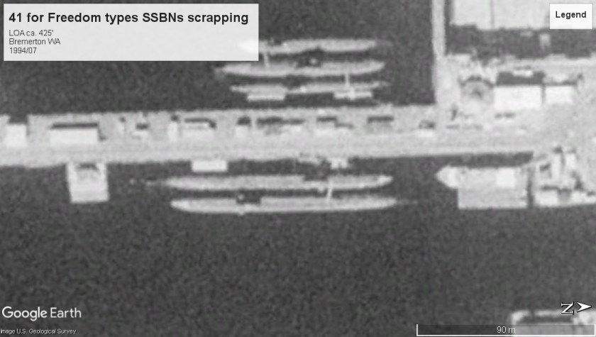 41 for freedom SSBN scrapping Bremerton 1994