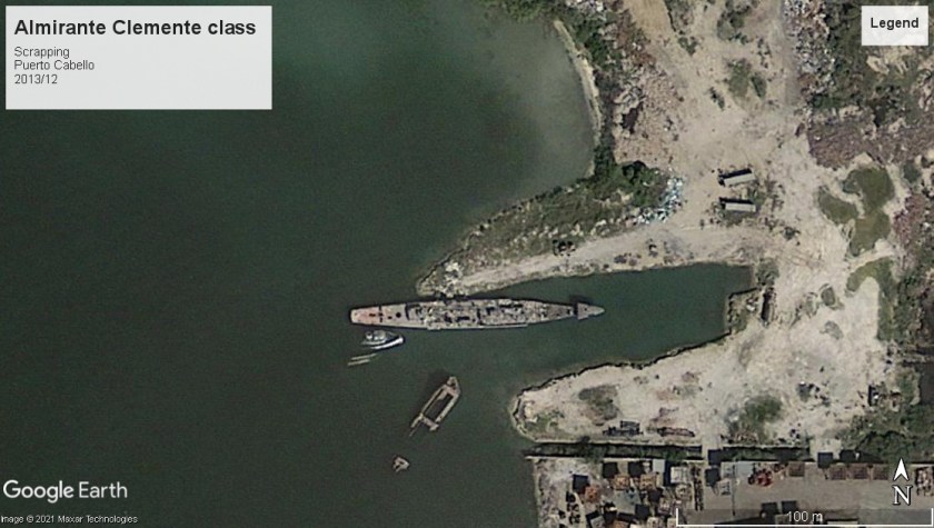 Almirante Clemente class DE Puerto Cabello scrap 2013