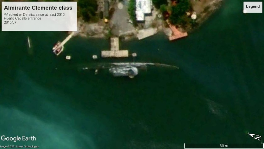 Almirante Clemente class DE Puerto Cabello wreck 2015