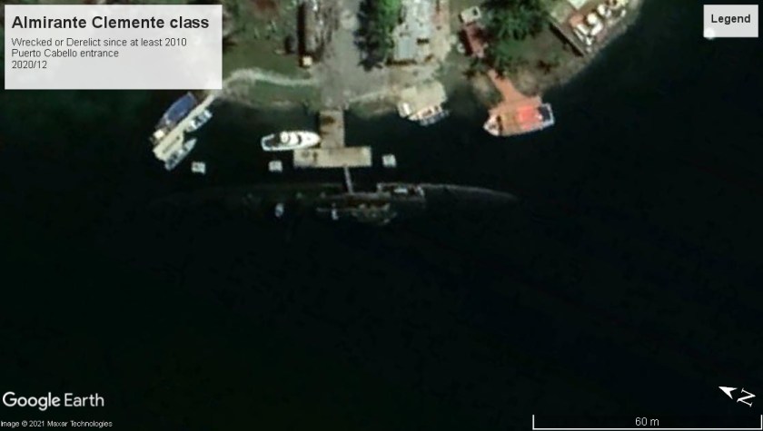 Almirante Clemente class DE Puerto Cabello wreck 2020