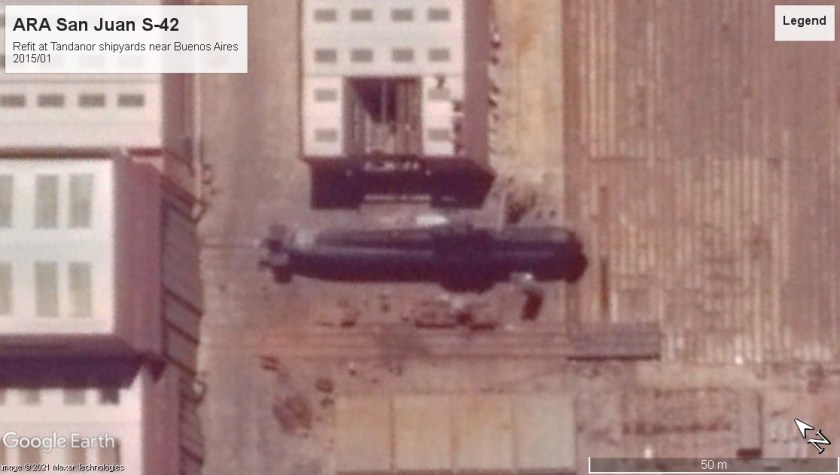 ARA San Juan S-42 refit Buenos Aires 2015