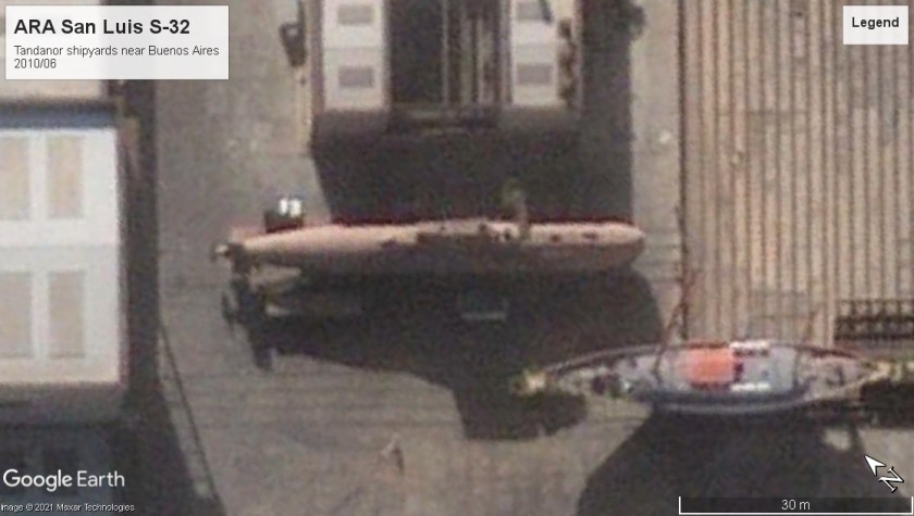 ARA San Luis laid up Tandanor shipyards Buenos Aires 2010