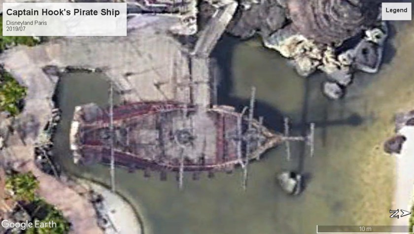 Captain Hook's pirate ship Disney Paris 2019