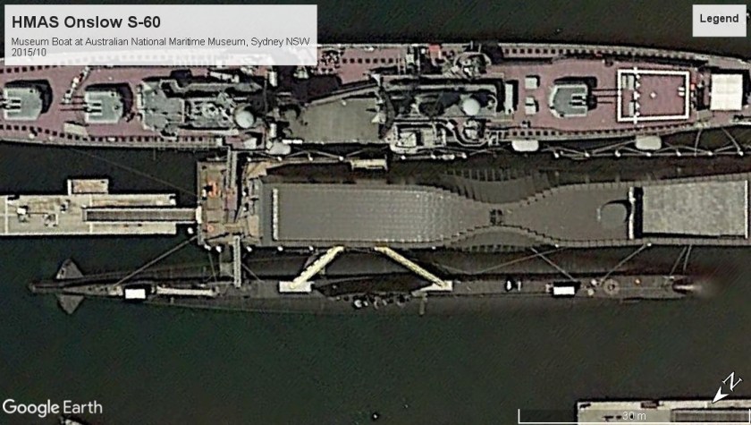 HMAS Onslow S-60 Museum boat Sydney 2015