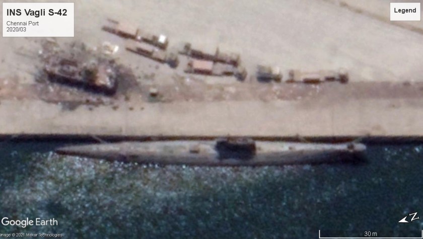 INS Vagli S-42 on hold Chennai Port 2020